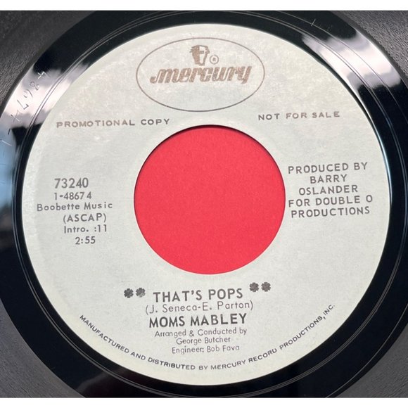 Moms Mabley That's Pops / I Surrender Dear 45 Soul Promo WLP Mercury 73240 - Picture 2 of 4